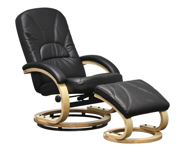recliner chair with ottoman black pk furniture