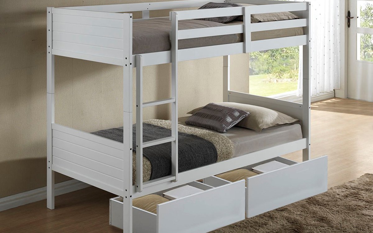 Twin Bunk Bed Frame Walnut Pk Furniture Eva Twin Bunk Bed Frame Walnut