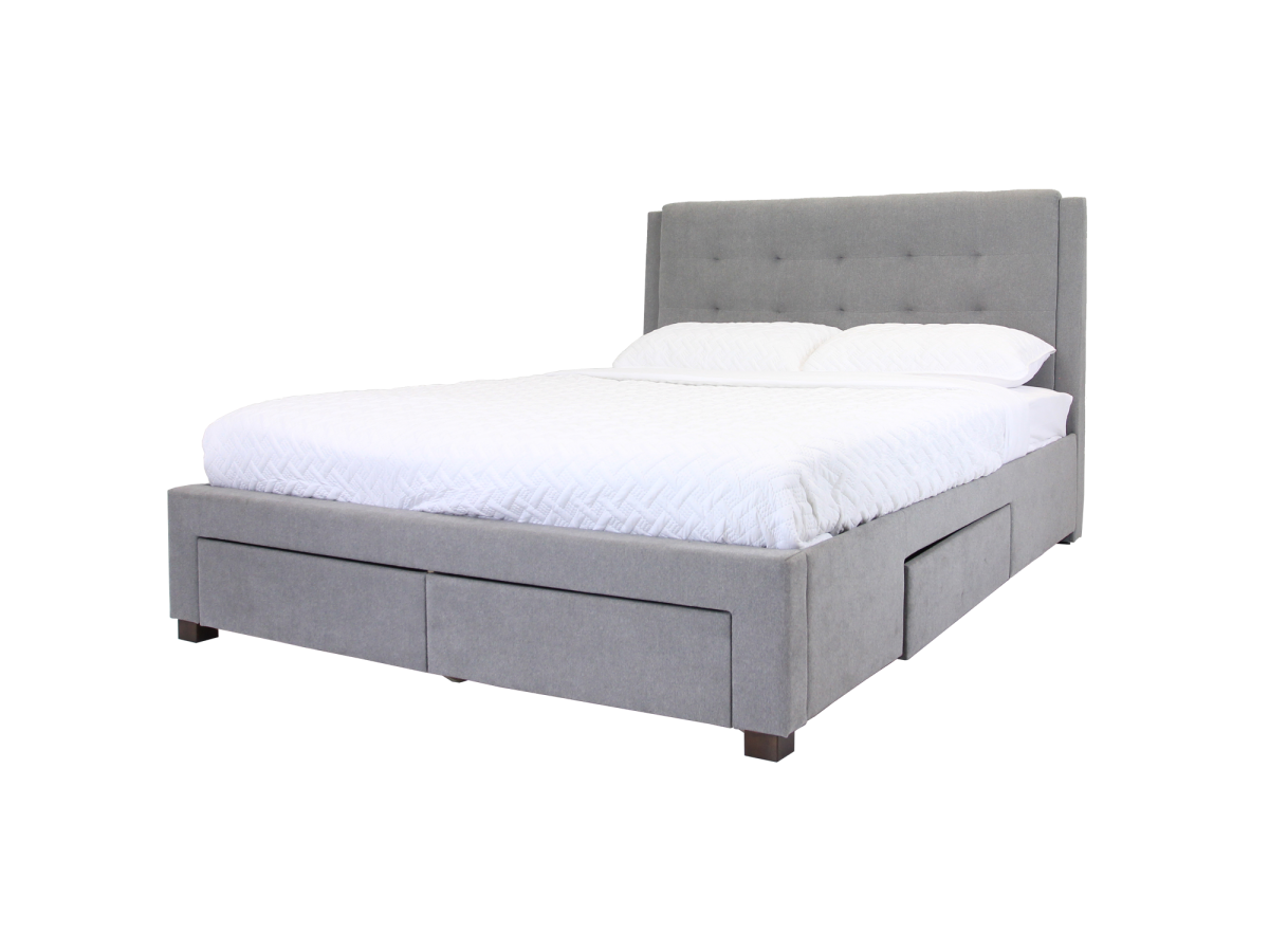 Ariana Queen Bed Frame With 4 Drawers Pk Furniture