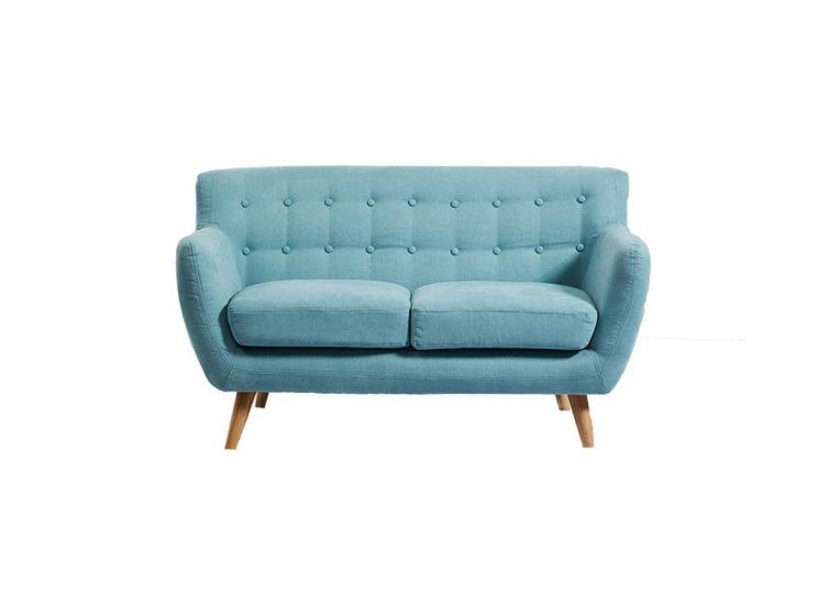 Mika 2 Seater Sofa Blue