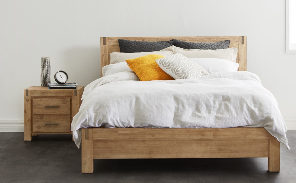 Queen Bed, Grey Wash | PK Furniture