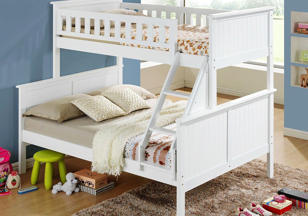 Twin Single Over Double Bunk Bed Frame Walnut Pk Furniture Simon Twin Single Over Double Bunk Bed Frame Walnut