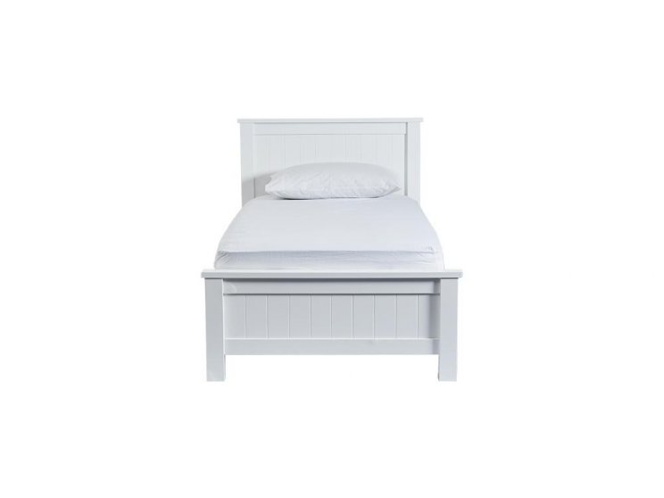 white single bed frame